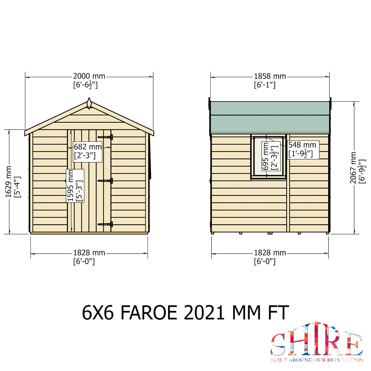 Shire Faroe Single Door 6x6 Shed