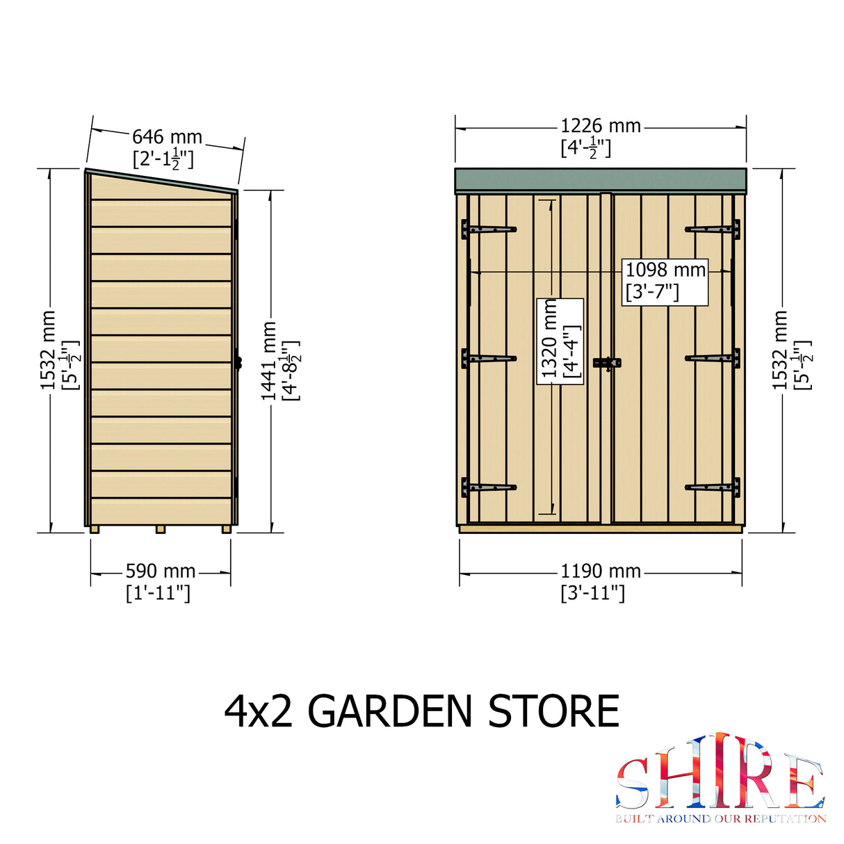 Shire Garden Store Shiplap 4x2