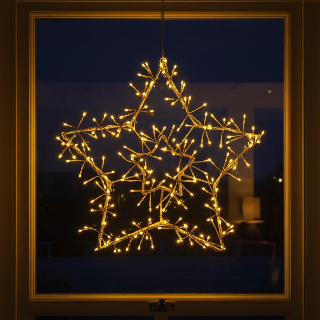 60cm LED Star Silhouette Light - Gold