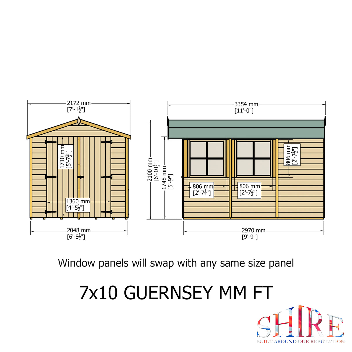 Shire Guernsey 7x10 Shed