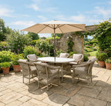 Palermo Serena 6 Seat Dining Set with Parasol