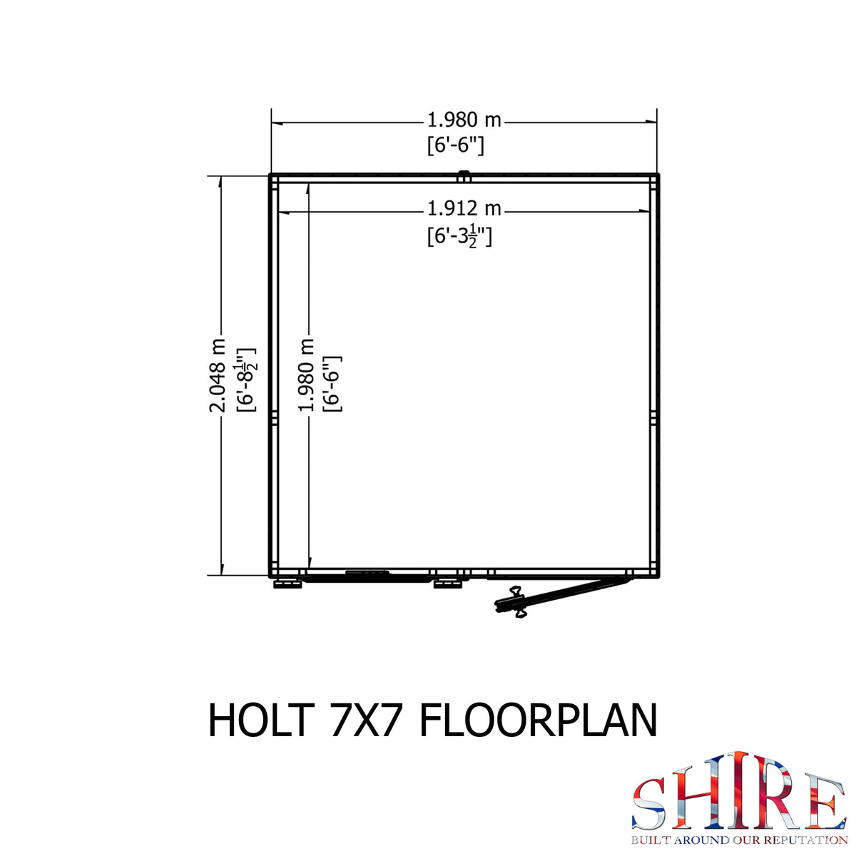 Shire Holt 7x7 Single Door Shed