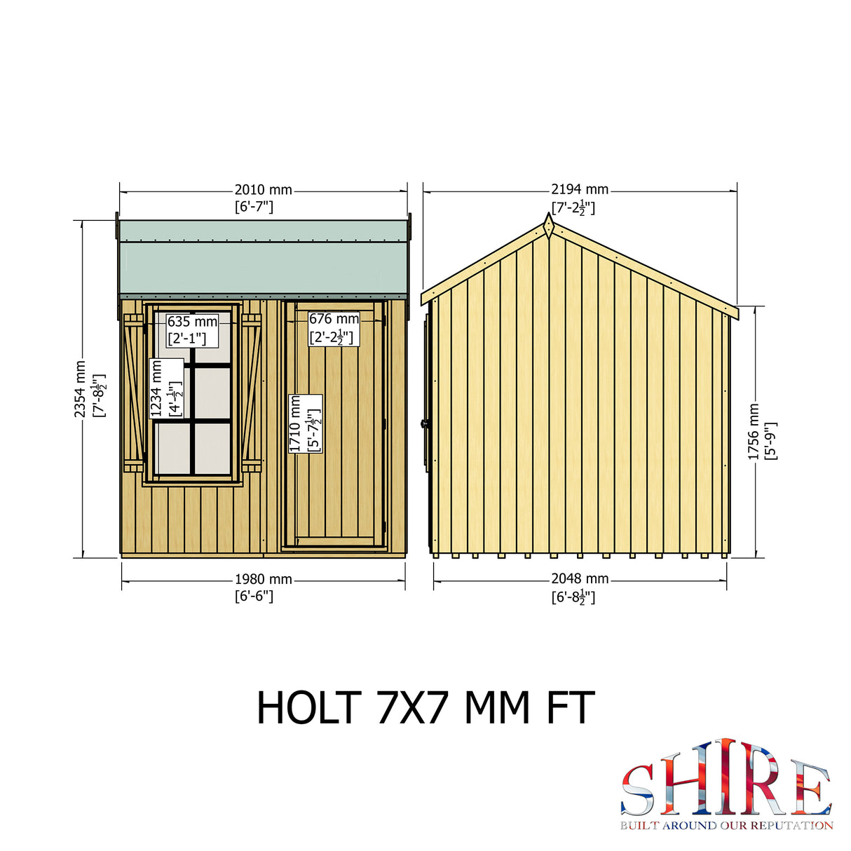 Shire Holt 7x7 Single Door Shed