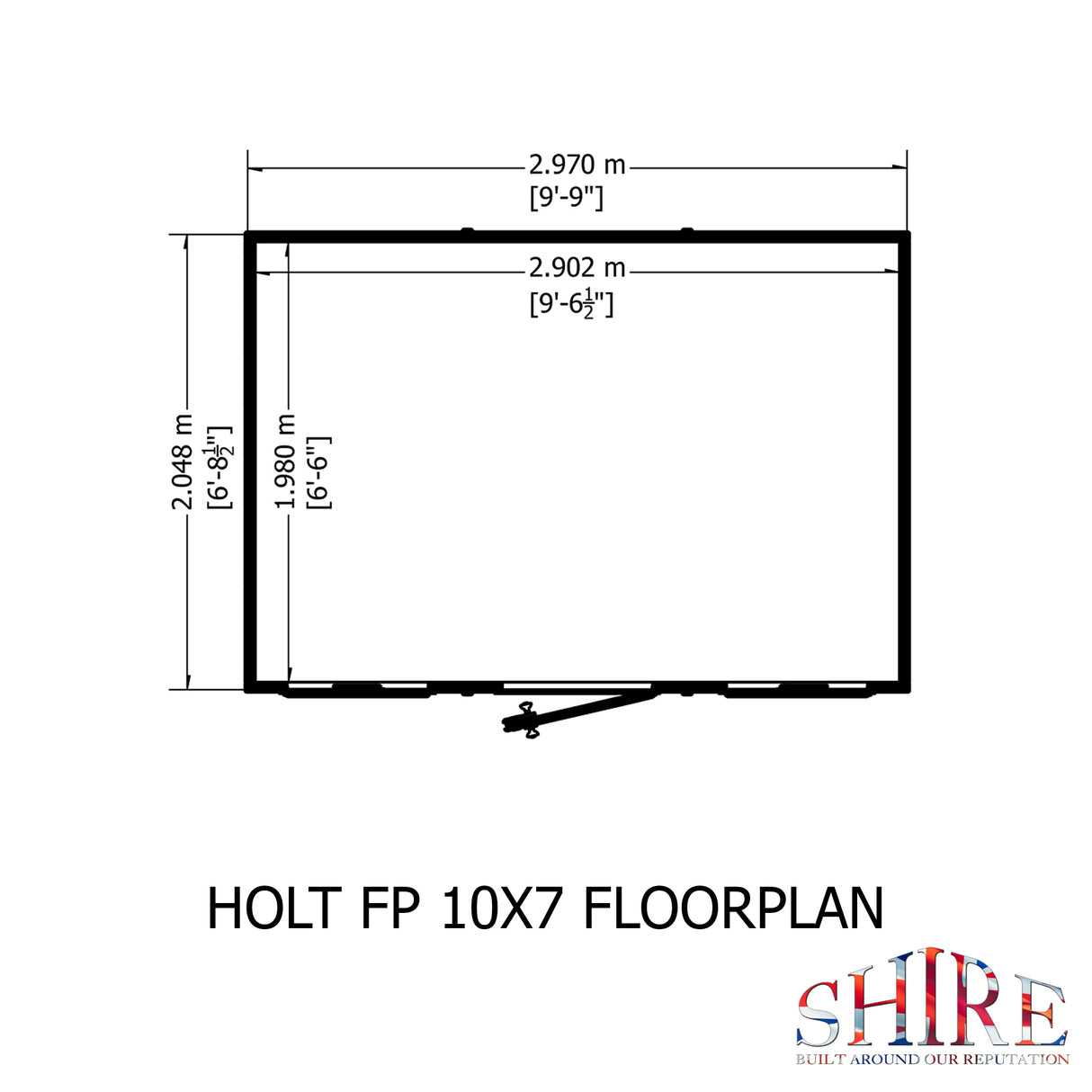 Shire Holt 7x10 Single Door Shed