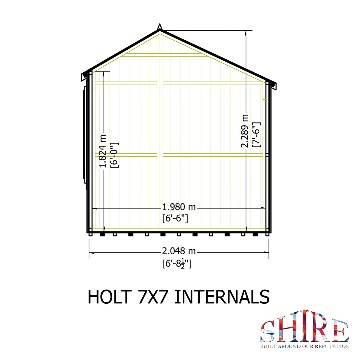 Shire Holt 7x7 Single Door Shed