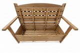 Wooden Garden 2 Seat Bench with Storage Seat