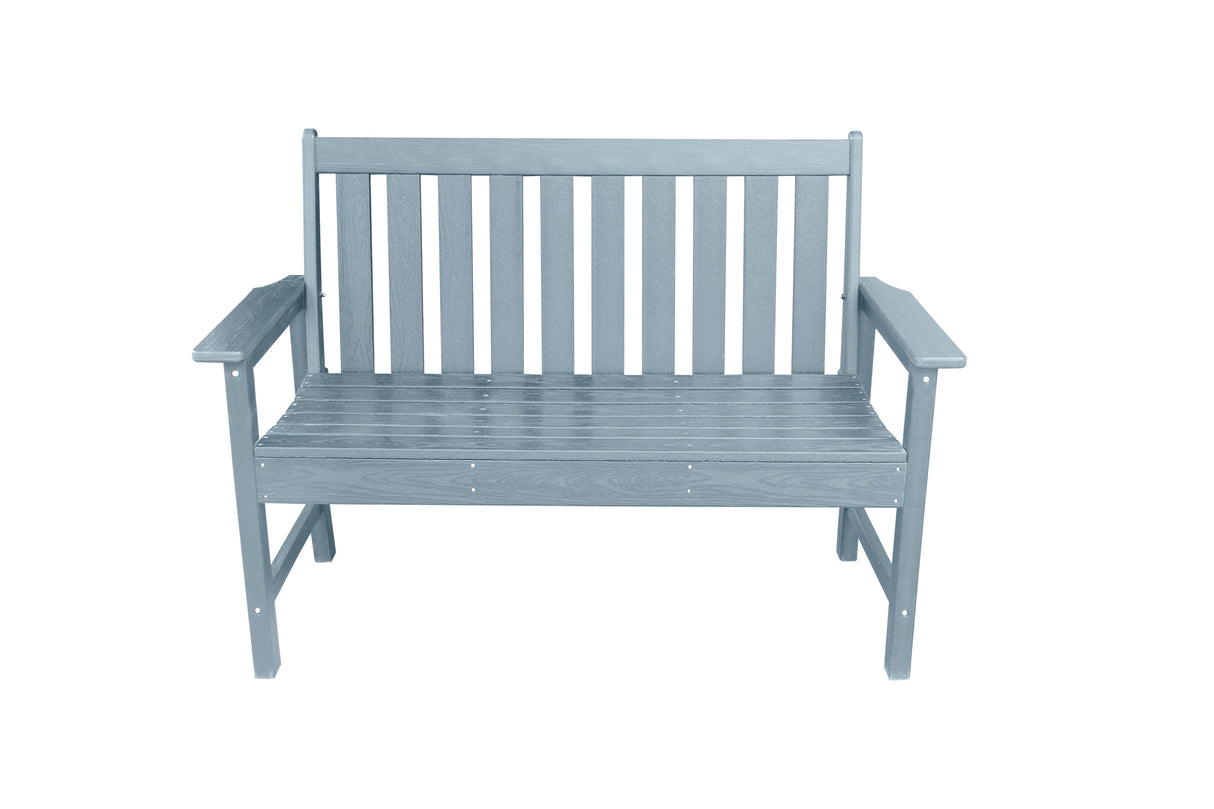Vienna Wood Effect 2 Seat Bench - Light Grey