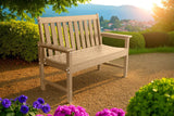 Vienna Wood Effect 2 Seat Bench - Teak