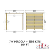 Shire 8x8 Ivy Pergola Kit with Sides