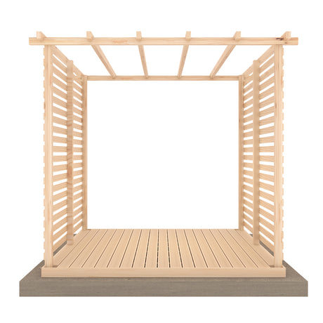 Shire 8x8 Ivy Pergola Kit with Sides and Decking