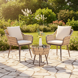 Kelly Rope Bistro Set Garden or Patio Furniture in Beige