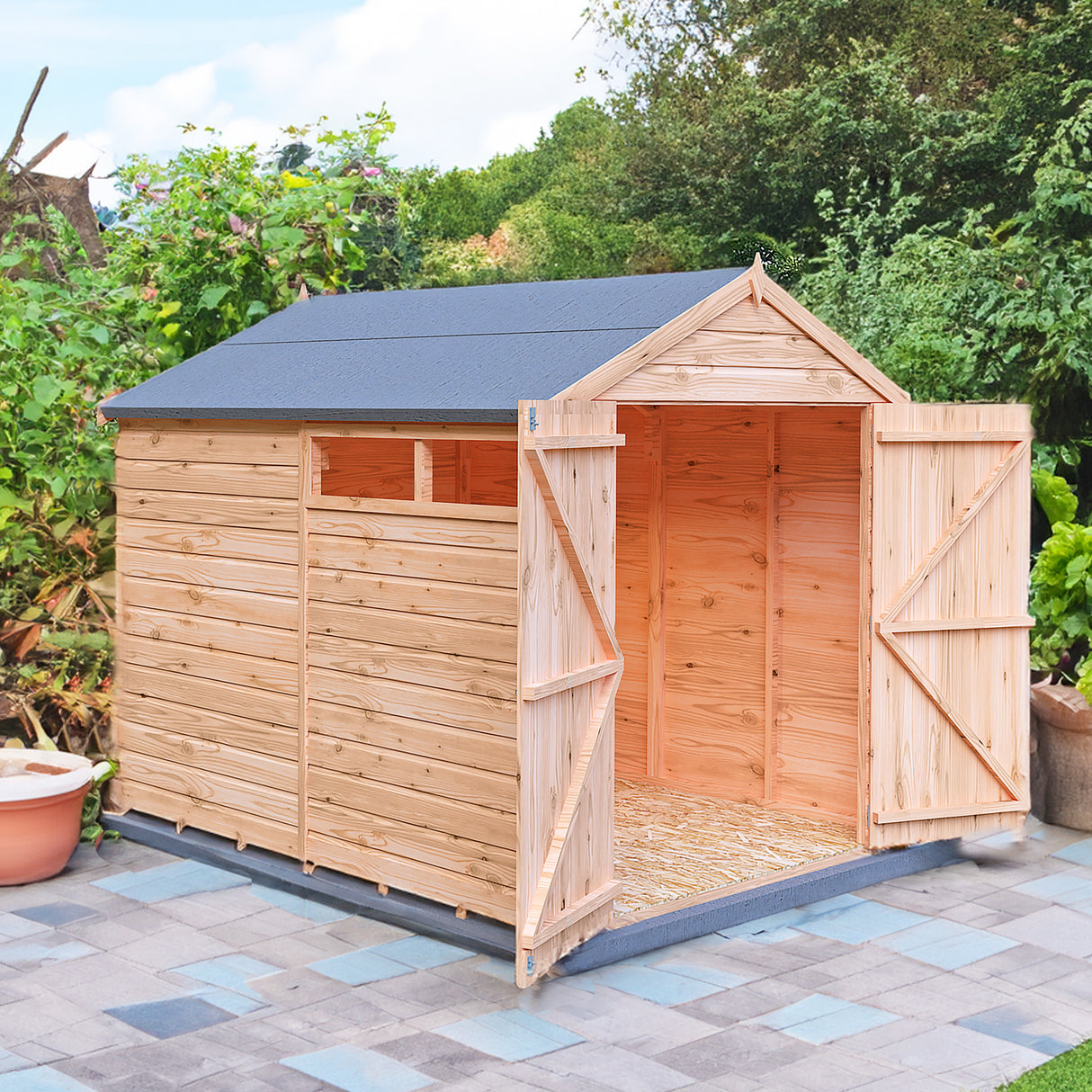 Langley 8 ft x 6 ft Shiplap Double Door Shed