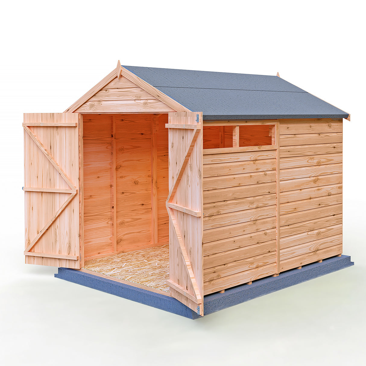 Langley 8 ft x 6 ft Shiplap Double Door Shed