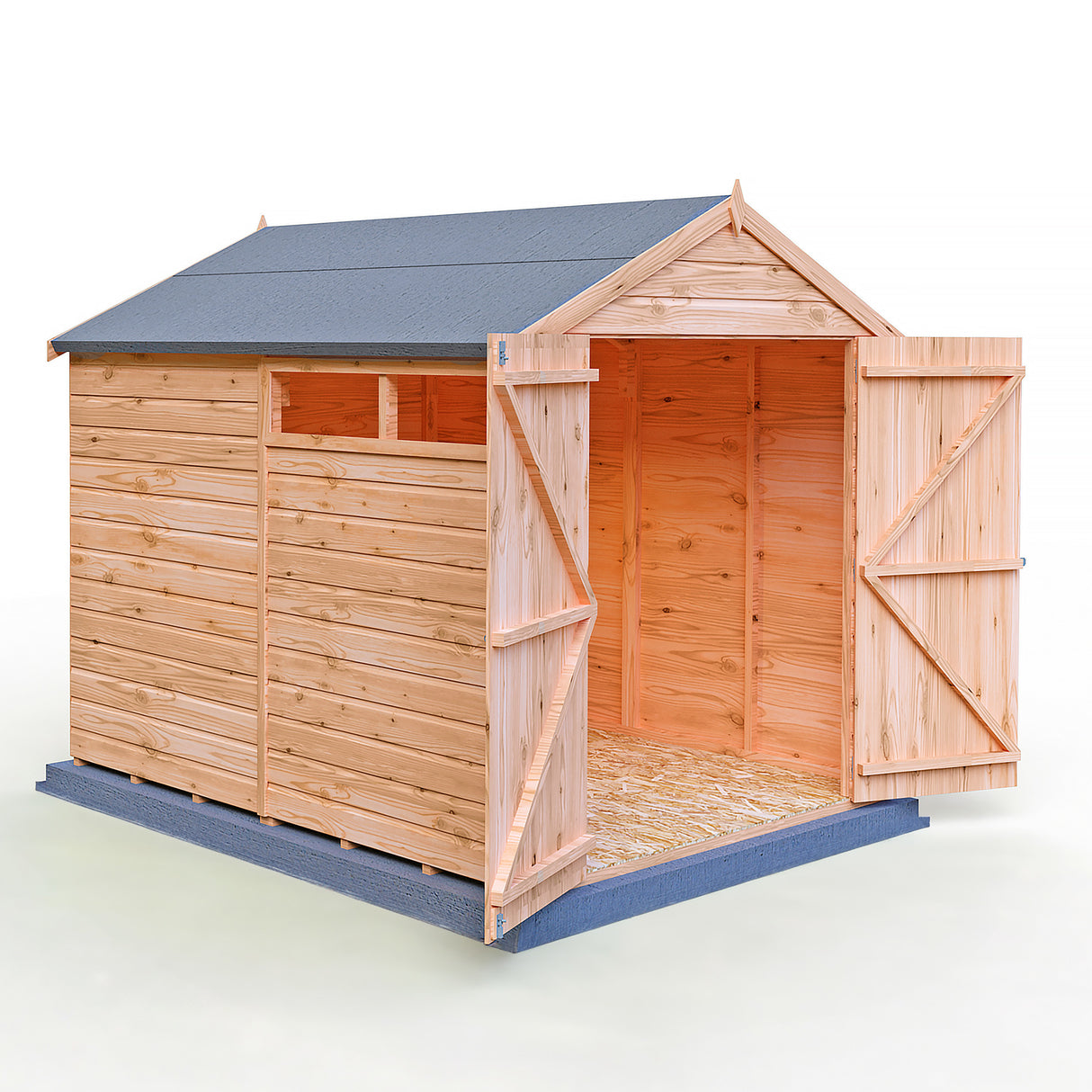 Langley 8 ft x 6 ft Shiplap Double Door Shed