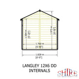 Langley 12 ft x 6 ft Shiplap Double Door Shed