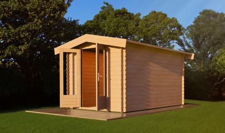3.5x2.5m Log Cabin with Apex Roof