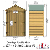 Garden Value Overlap 4 x 3 Double Door Shed