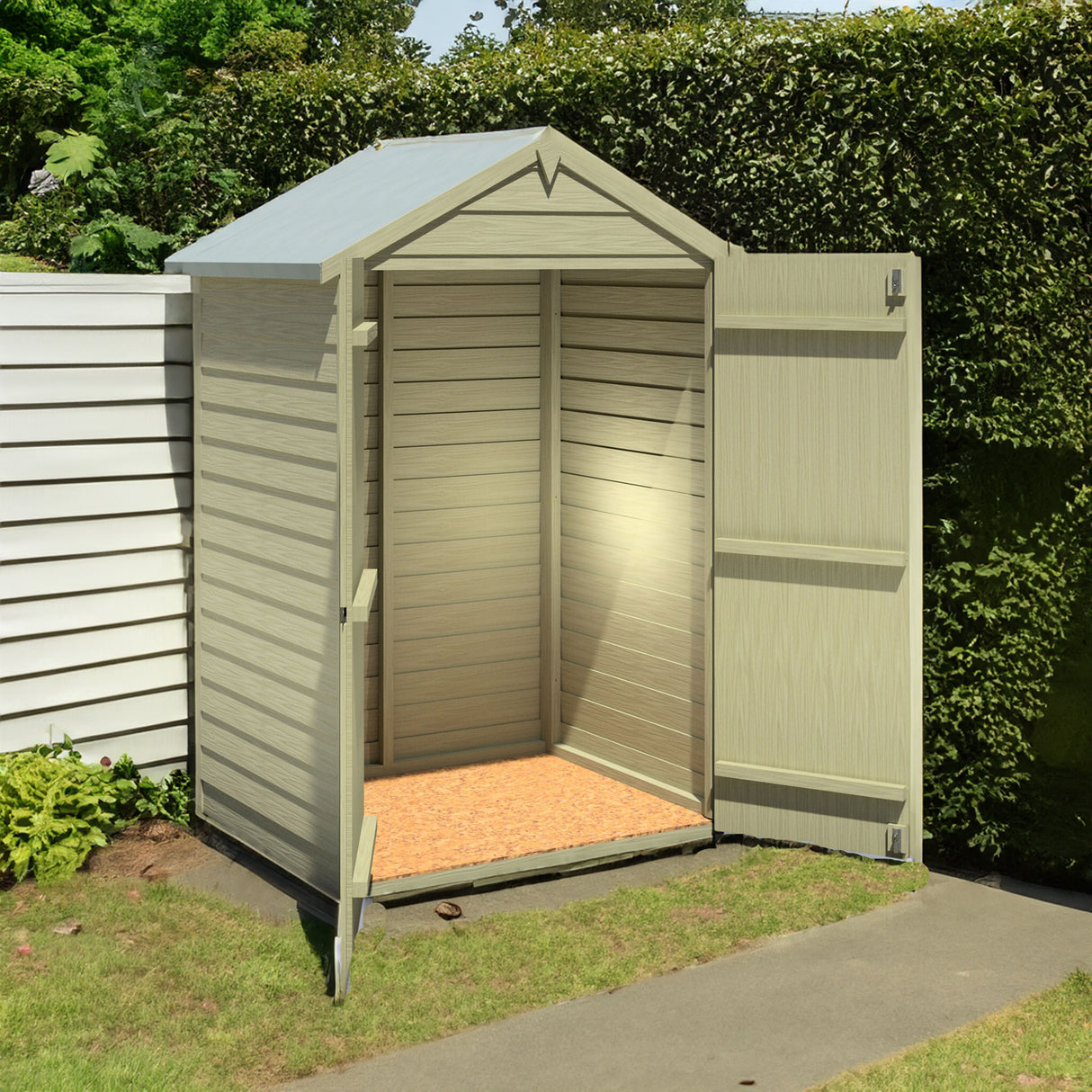 Garden Value Overlap 4 x 3 Pressure Treated Shed