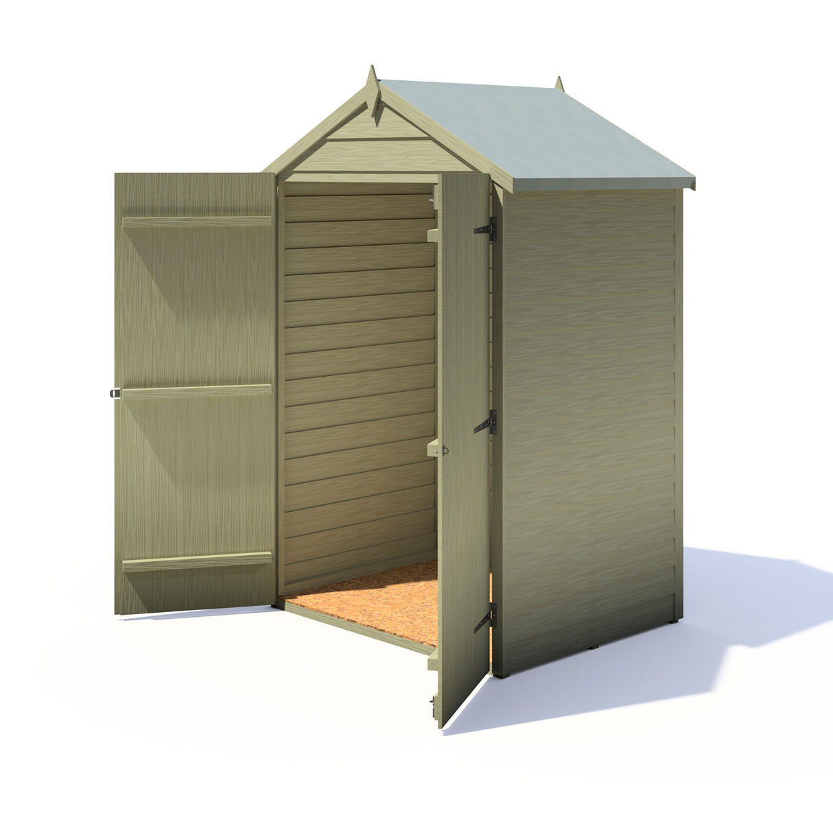 Garden Value Overlap 4 x 3 Pressure Treated Shed