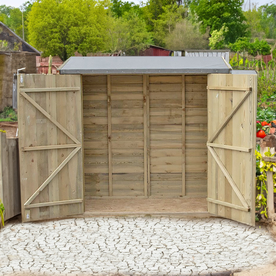 Garden Value Overlap 6 x 3 Pressure Treated Shed