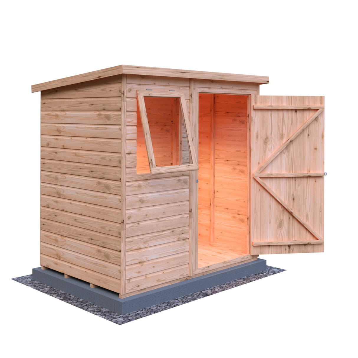 Shire Shiplap Pent Shed 6x4