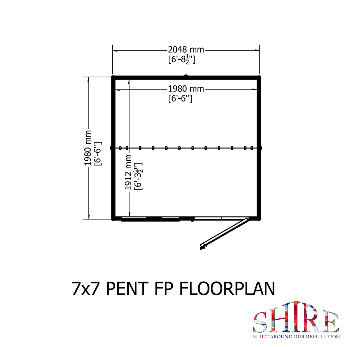 Shire Pent Shed 7x7