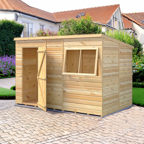 Pent 10 ft x 6 ft Shiplap Shed