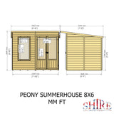 Peony 8 ft x 6 ft Summerhouse
