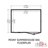Peony 8 ft x 6 ft Summerhouse