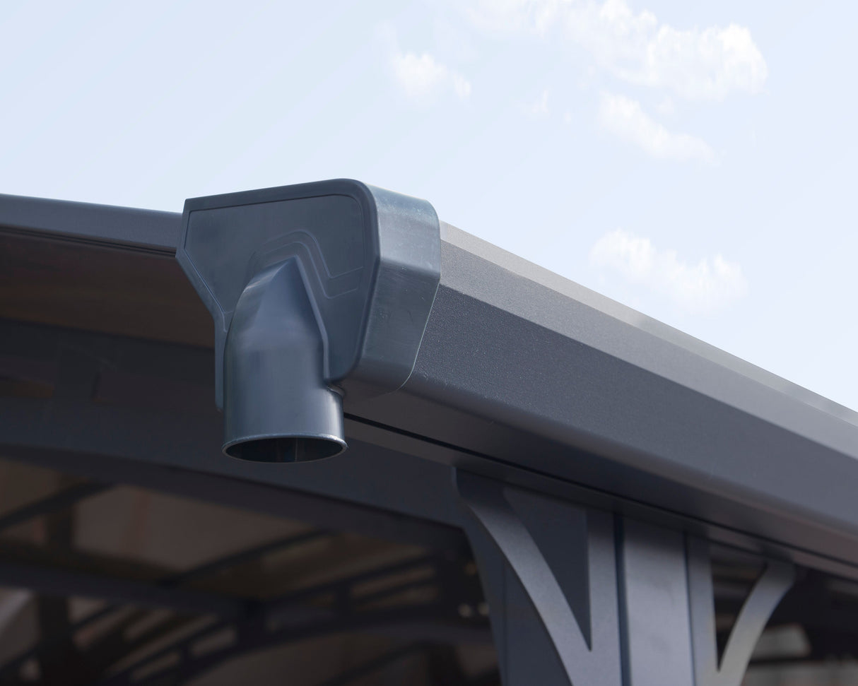 Arcadia 4300 Carport - Grey with Polycarbonate Roof