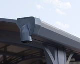 Arcadia 4300 Carport - Grey with Polycarbonate Roof