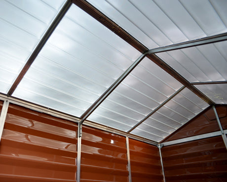 Skylight 6ft. x 5ft. Garden Shed - Amber Polycarbonate Panels