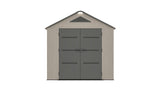 8 x 8  Plastic Garden Shed 10 Year Warranty Includes Shelves Hooks Lighting with Motion Detector