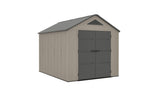 8 x 10  Plastic Garden Shed 10 Year Warranty Includes Shelves Hooks Lighting with Motion Detector