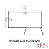 Shire Ranger 12 x 6 Pent Shiplap Shed