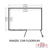 Shire Ranger 12 x 8 Pent Shiplap Shed