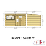 Shire Ranger 12 x 8 Pent Shiplap Shed