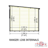 Shire Ranger 12 x 8 Pent Shiplap Shed