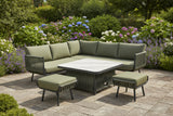 Emerald Rope Mini Corner Set with Height Adjustable Table - Green