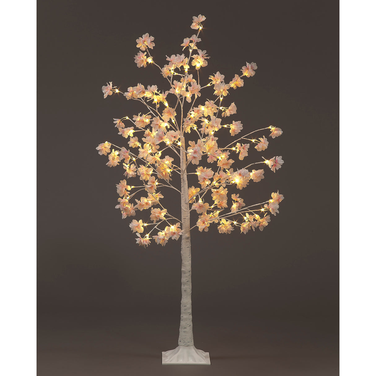 150cm Pale Pink Cherry Blossom Tree with 96 Warm White LEDs