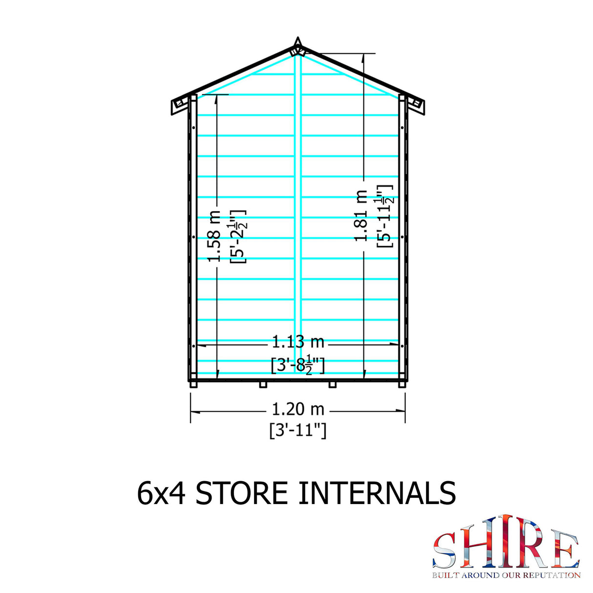 Shire Shetland Shiplap Apex Shed 6x4