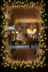 30cm Battery Operated LED Snowflake Silhouette