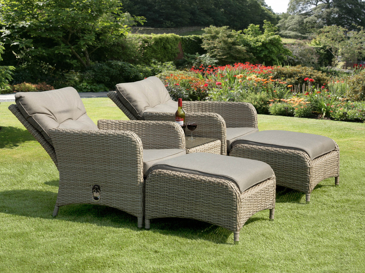 Sarasota 5 Piece Reclining Set - Natural