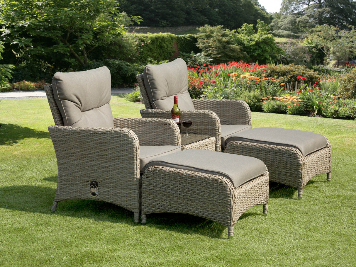 Sarasota 5 Piece Reclining Set - Natural