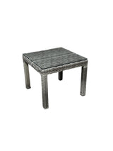 Sarasota Aluminium Rattan Side Table - Grey