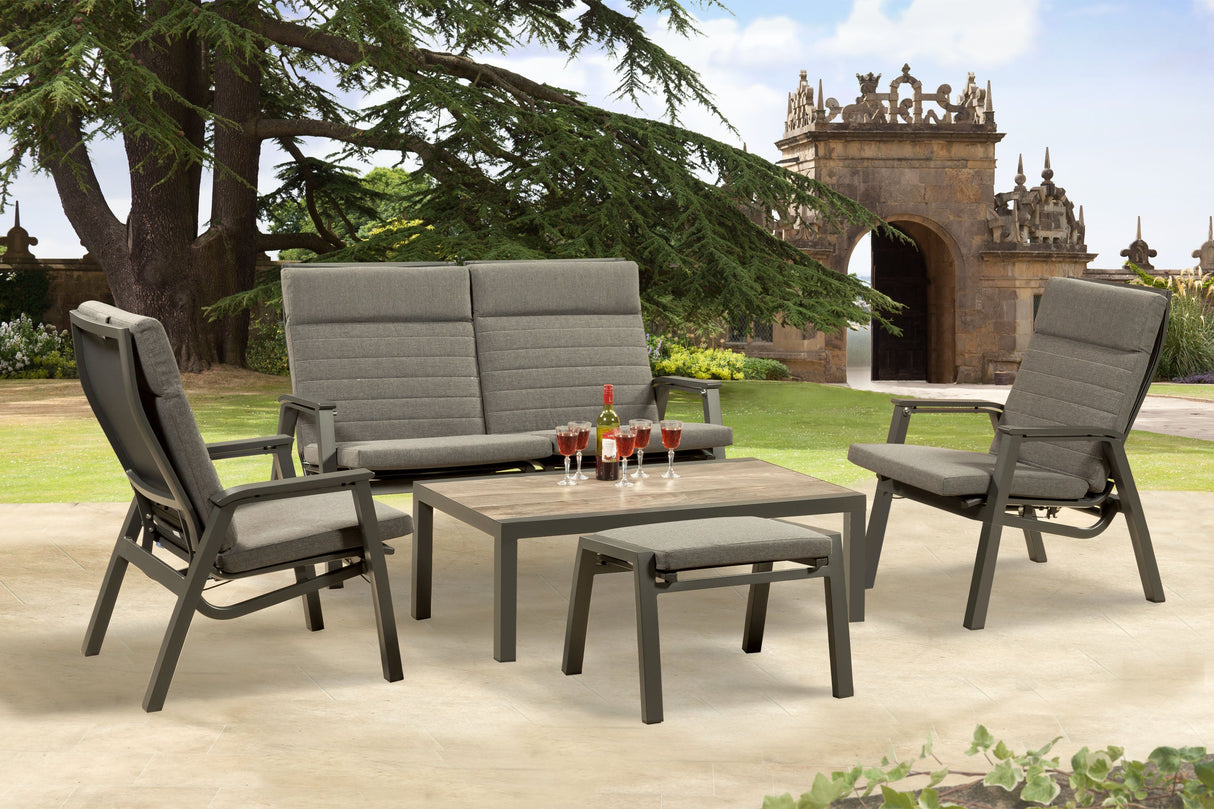Atlas Reclining Garden Furniture Set 4 Seat 2 Year Warranty