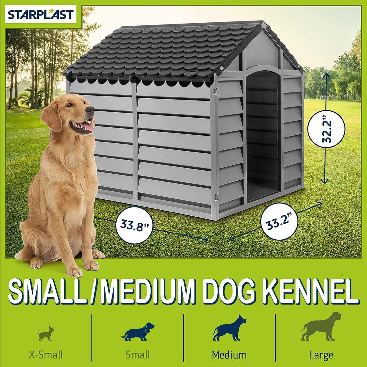 Small Dog Kennel - Grey