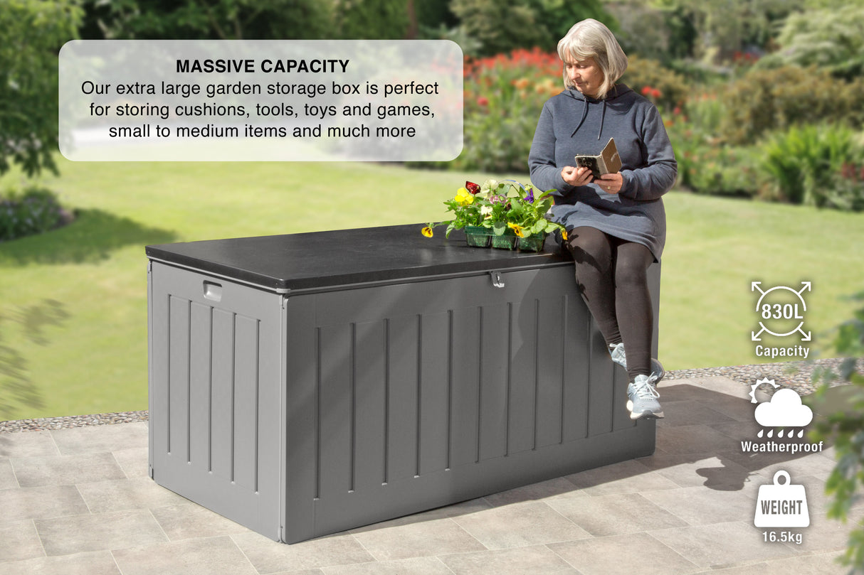 Huge Grey 830L Outdoor Storage Box