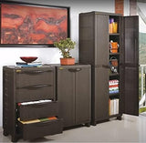 Rimax Cabinet, Resin Plastic, Brown, Tall