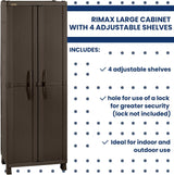 Rimax Cabinet, Resin Plastic, Brown, Tall